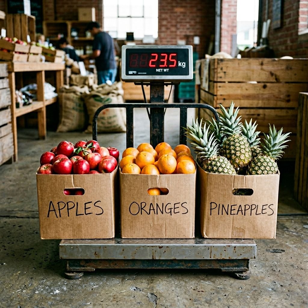 Apples packed in export crates